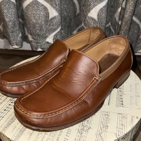 Coach Men's Brown Leather Loafers - Picture 1 of 8